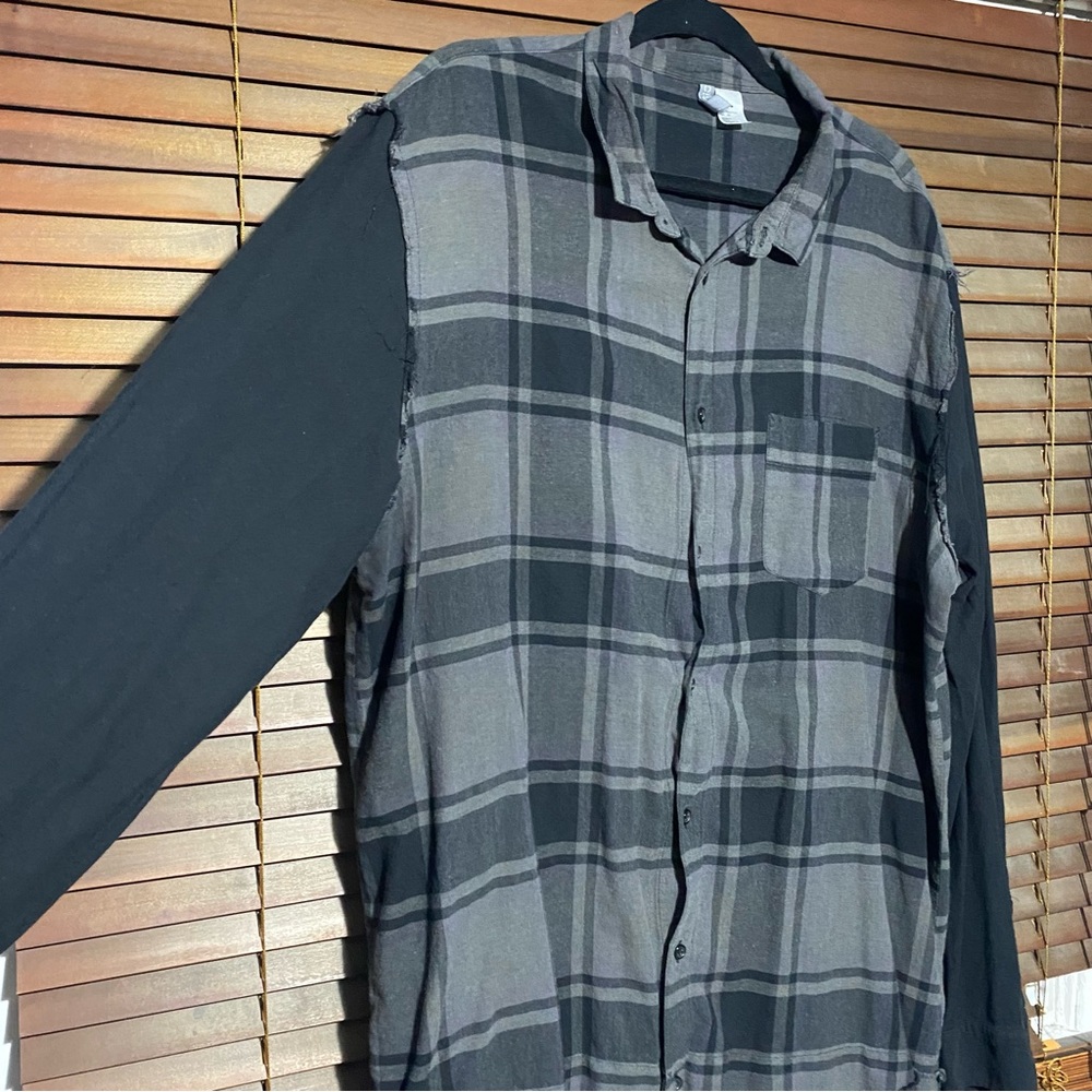 MENS XL LONG FIT PLAID SHIRT